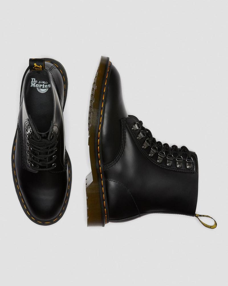 Black Women's Dr Martens 1460 Pascal Verso Smooth Leather Lace Up Boots | CA 190TCE